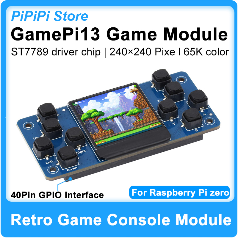 Retro Gaming With Raspberry Pi - เกมพี 13 เรโทรเกมคอนโซลโมดูล 1.3 นิ้วจอแสดงผล LCD