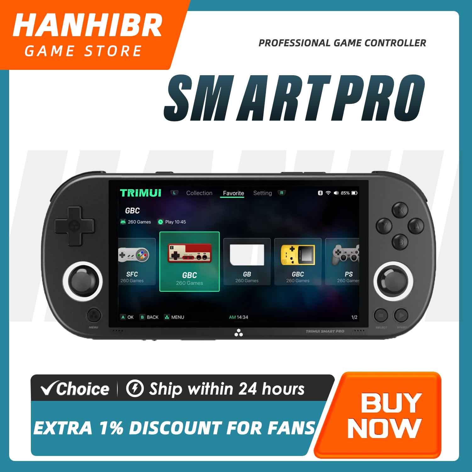 Retro Gaming Monitor - เครื่องเล่นเกมพกพา TRIMUI SMART PRO ระบบโอเพ่นซอร์ส Linux