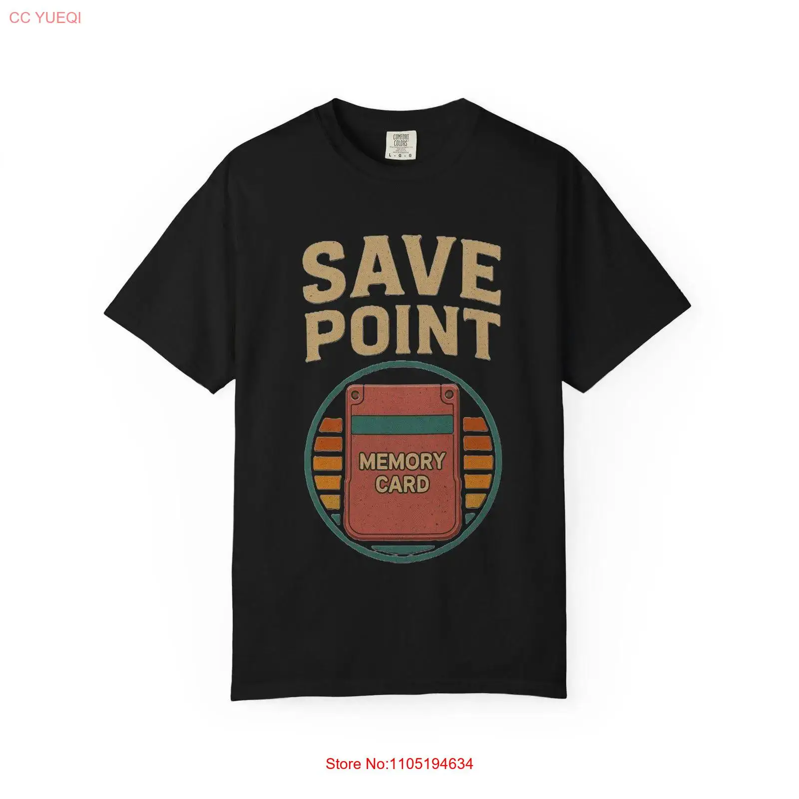 Retro Gaming Games - เสื้อยืดเกมเมอร์ย้อนยุค Save Point Memory Card เสื้อผ้าแนวเกมส์