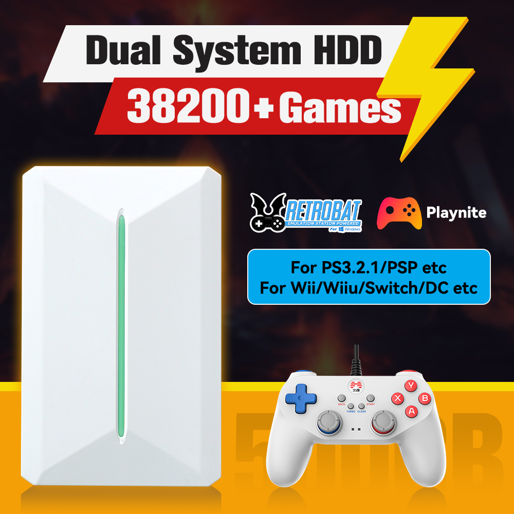 Retro Gaming Os - Retrobat & Playnite ระบบ HDD คอนโซลเกม