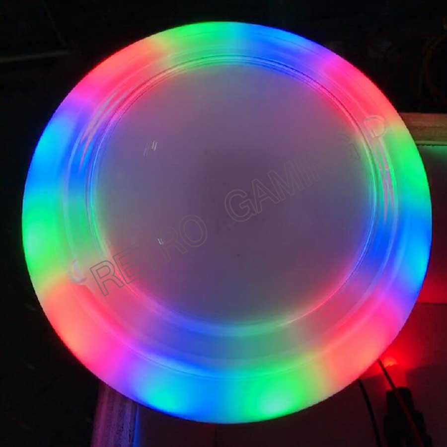 Retro Gaming Store - 120Mmจัมโบ้RGBเปลี่ยนสีIlluminated Arcadeปุ่มLEDกระพริบสีสันPushปุ่มสำหรับเกมอาเขตเครื่อง