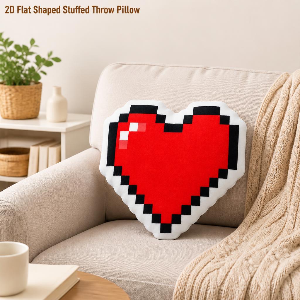 หมอนอิงรูปหัวใจ Pixel Heart Ga - Retro Gaming Life บทวิจารณ์และราคา