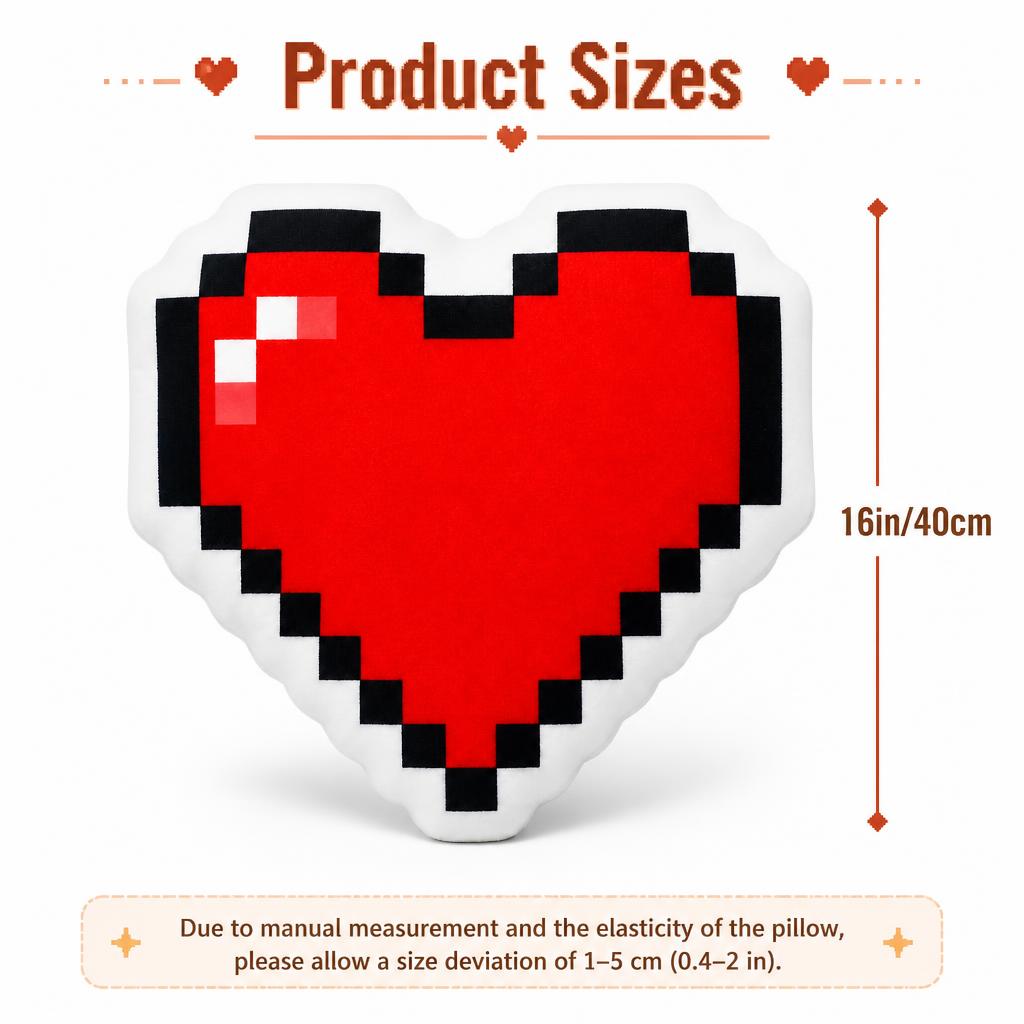 หมอนอิงรูปหัวใจ Pixel Heart Ga - Retro Gaming Life บทวิจารณ์และราคา