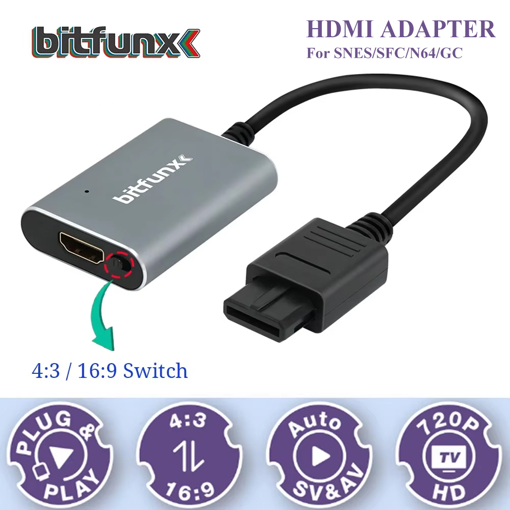 Bitfunx 720P Svideo/AV ไปยังอะ - Retro Gaming Unit บทวิจารณ์และราคา