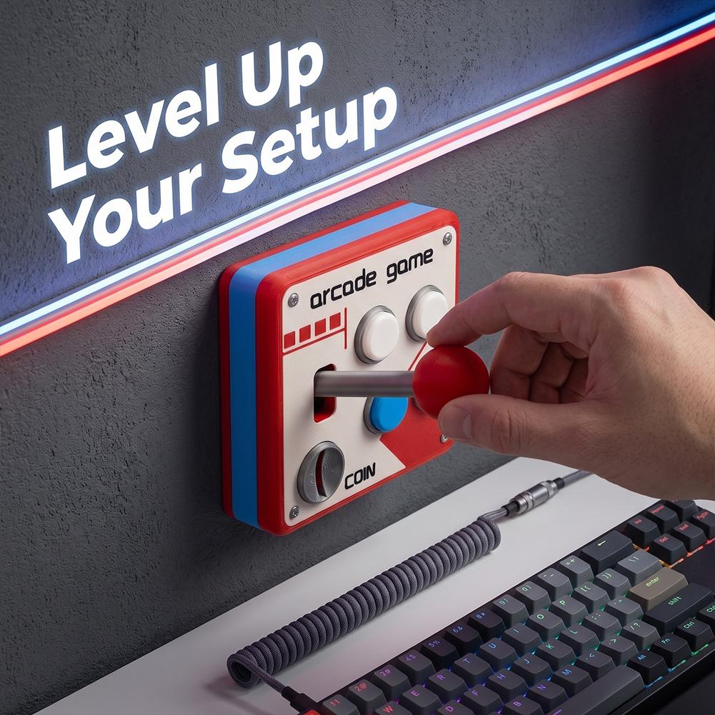 แผงสวิตช์อาร์เคดแบบเรโทรพิมพ์  - Retro Gaming Room บทวิจารณ์และราคา