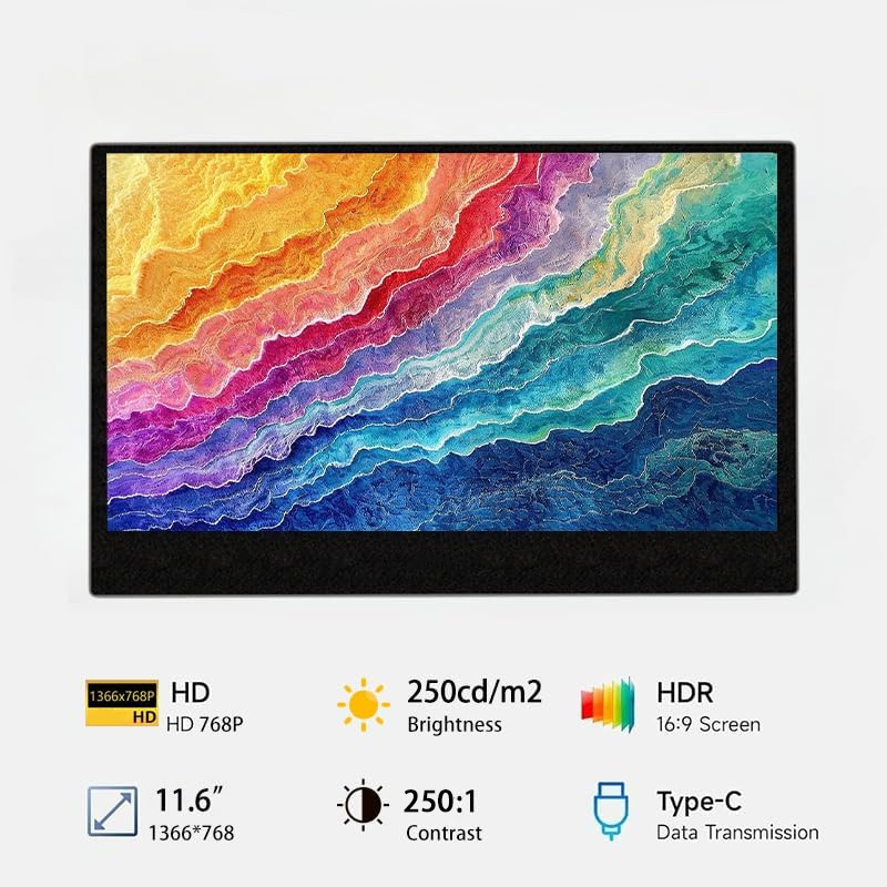 จอภาพพกพาขนาด 13.3 นิ้ว 60Hz H - Retro Gaming Monitor บทวิจารณ์และราคา