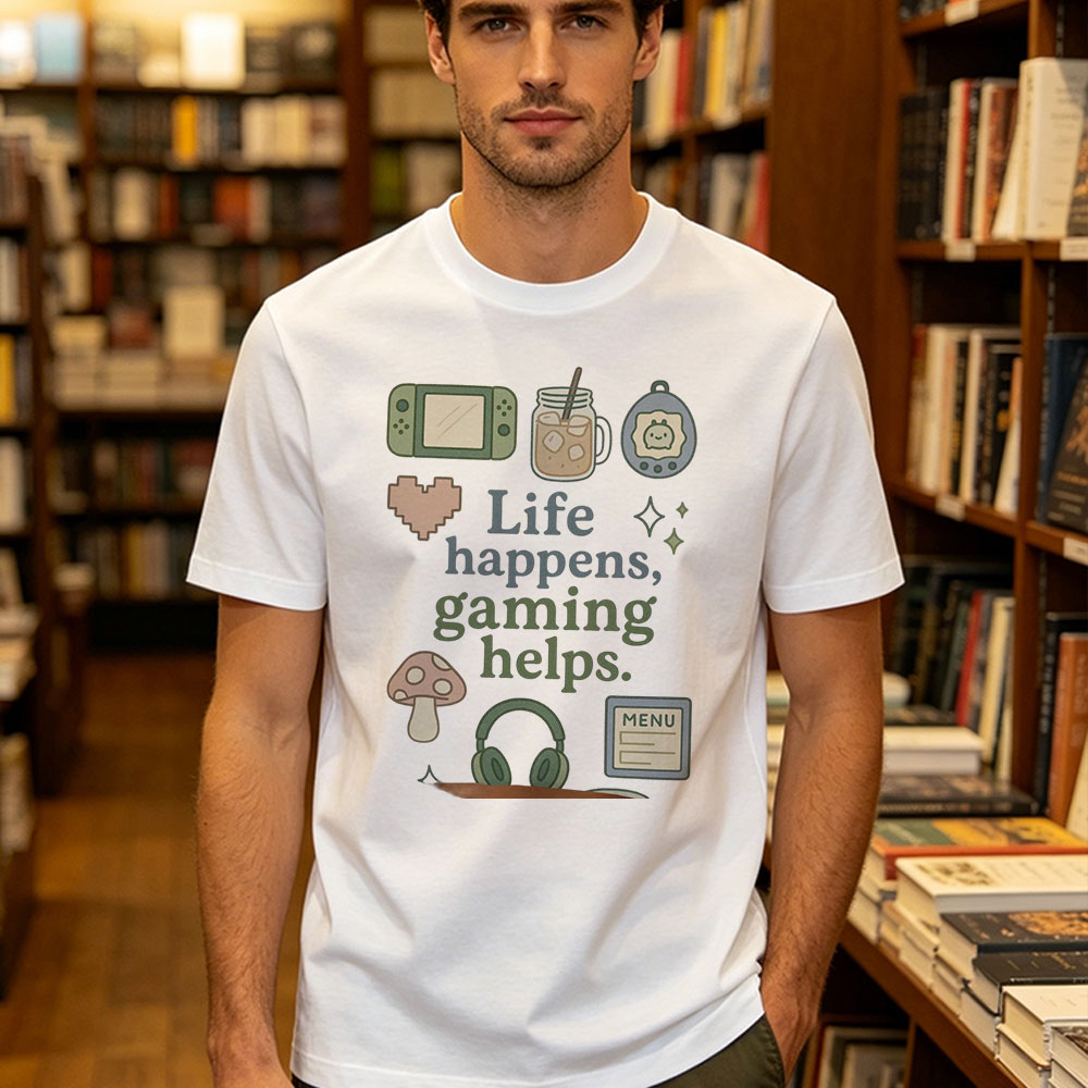 Life Happens Gaming Helps เสื้ - Retro Gaming Life บทวิจารณ์และราคา