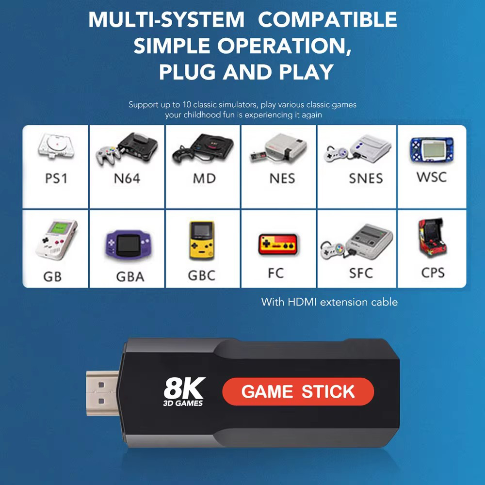 X2 เกมสติ๊ก HD 4K 8K 3D คอนโซล - Retro Gaming Os บทวิจารณ์และราคา