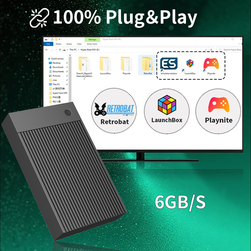 ไฮเปอร์เบส มิกซ์ 4T เรโทร HDD  - Retro Gaming Os บทวิจารณ์และราคา